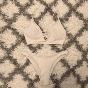 White bikini set